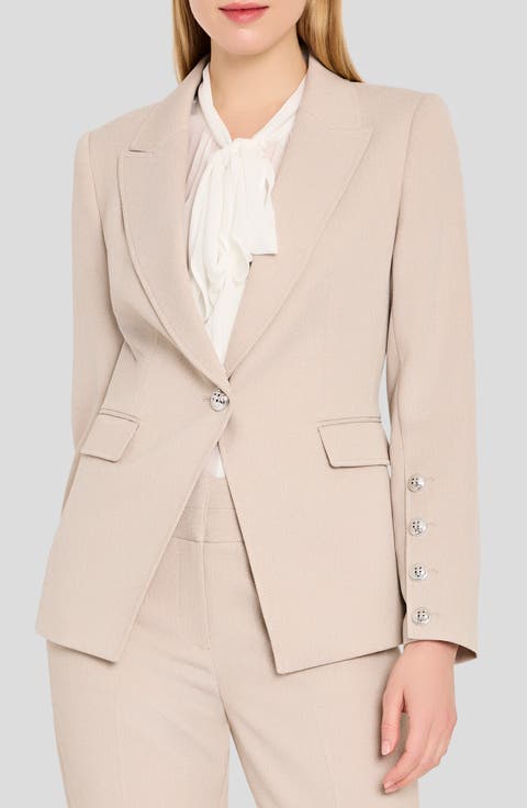 Tahari ASL One-Button Blazer (Petite)