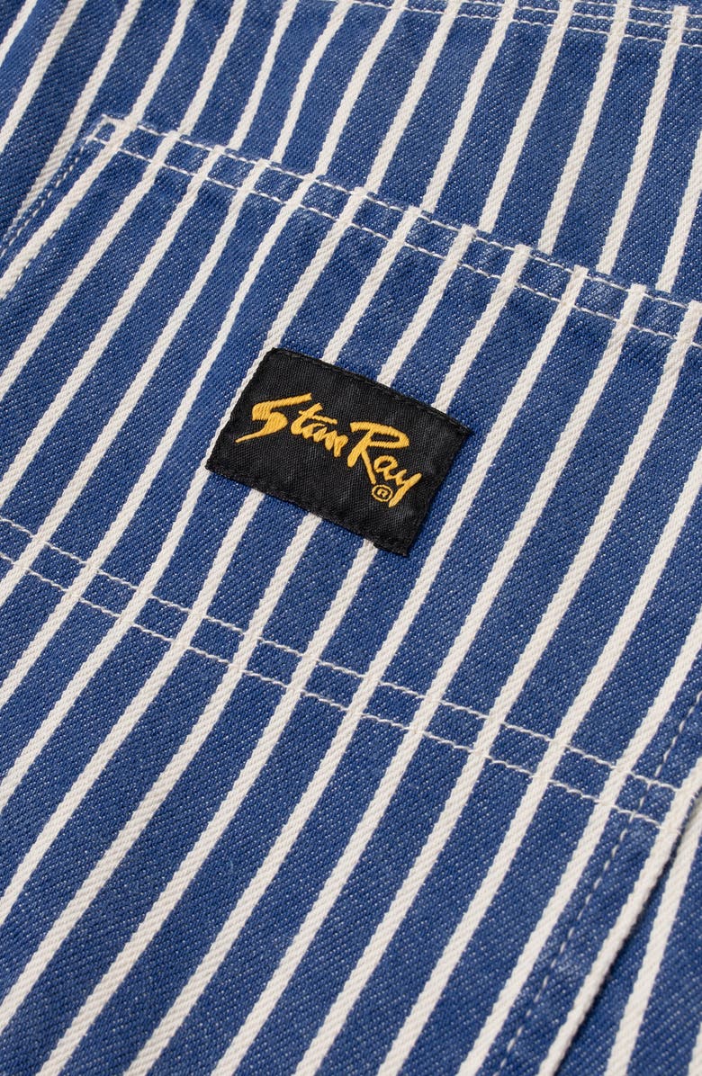 STAN RAY Stripe Wide Leg Denim Shorts, Alternate, color, Indigo/ Natural Hickory