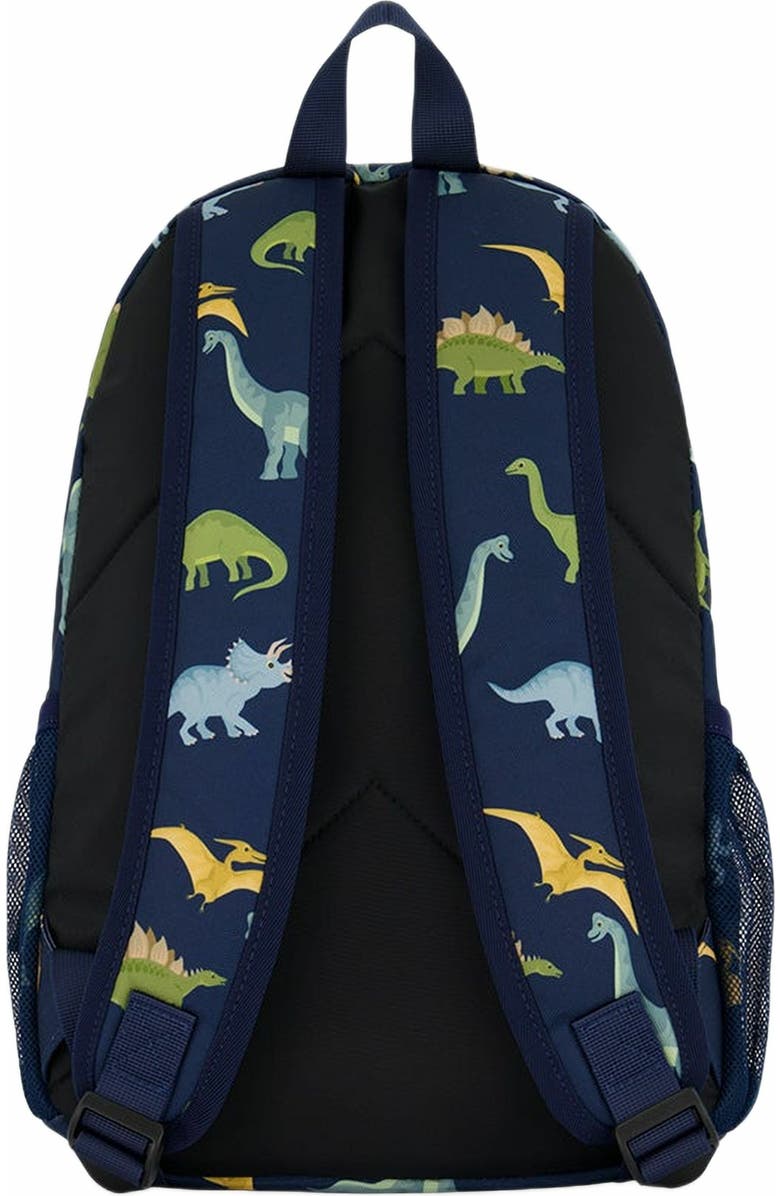 Deux par Deux Little Boy's Toddler Backpack Navy Blue Printed Dinosaurs, Alternate, color,