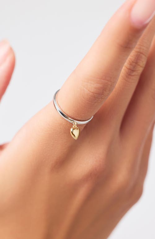 Ana Luisa Leia Two Tone Brass Gold Heart Ring