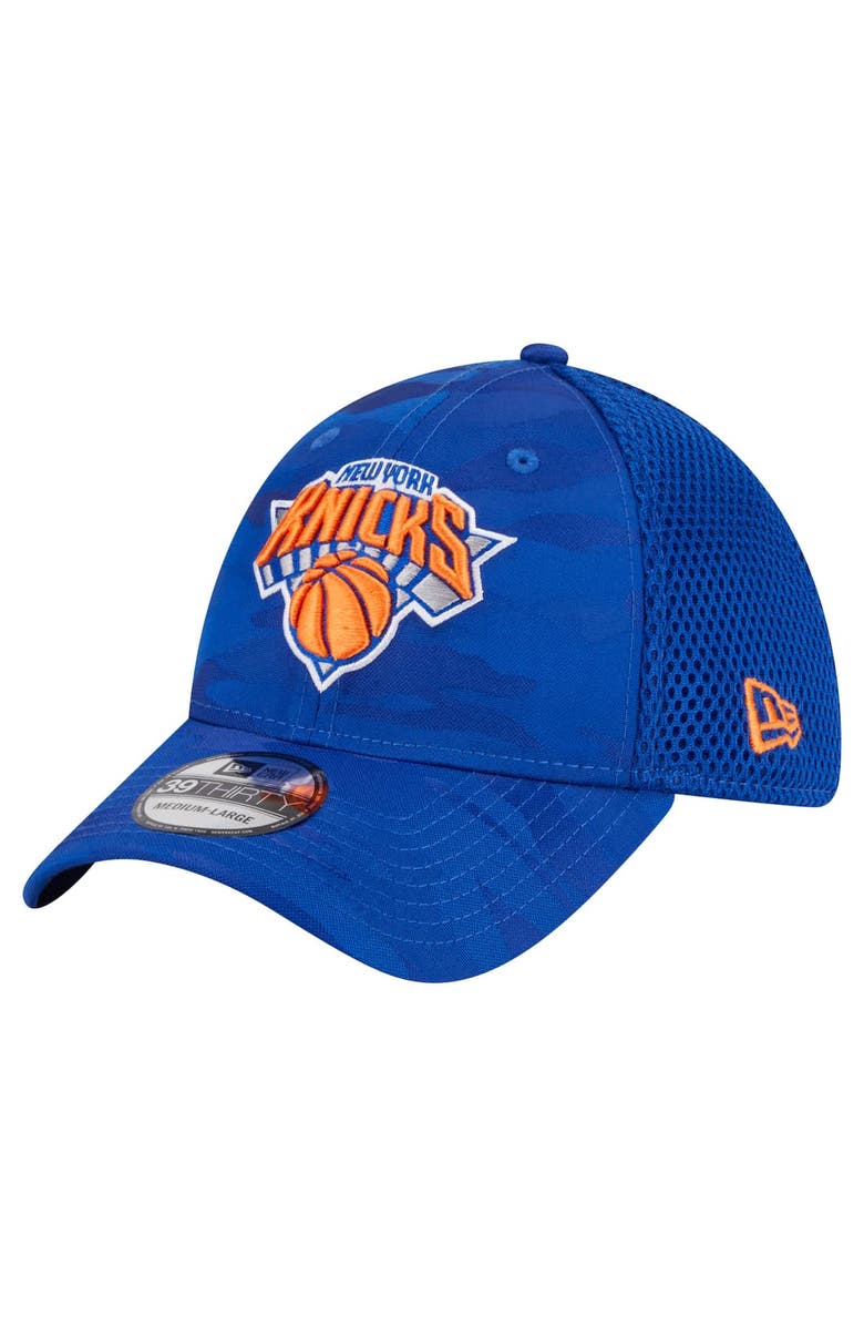 New Era Men's New Era  Blue New York Knicks Subtle Camo 39THIRTY Flex Hat, Main, color, 