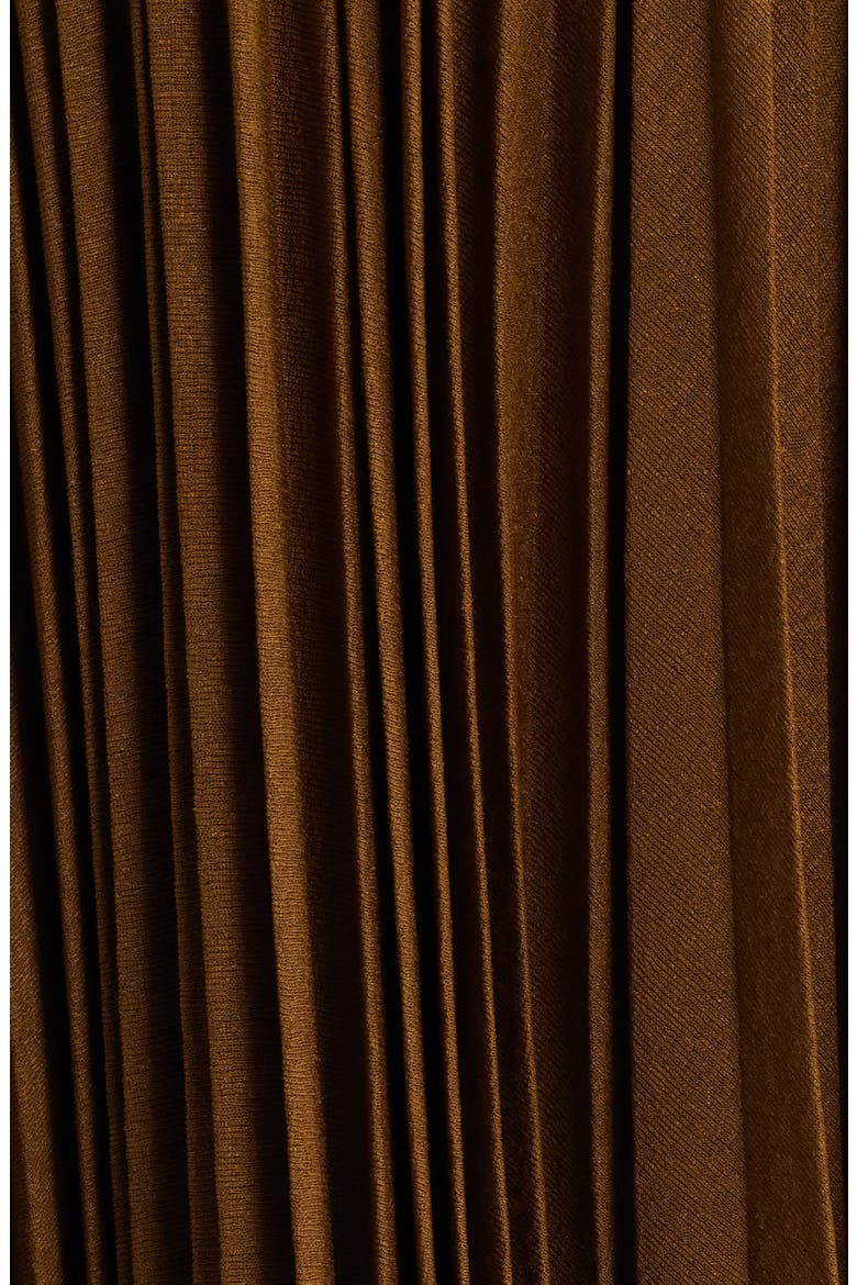 Eda Pleated Jersey Skirt, Alternate, color, TOBACCO