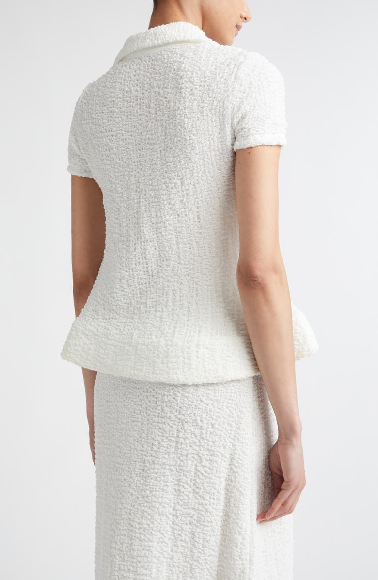 MELITTA BAUMEISTER Wavy Foam Hem Polo, Alternate, color, White