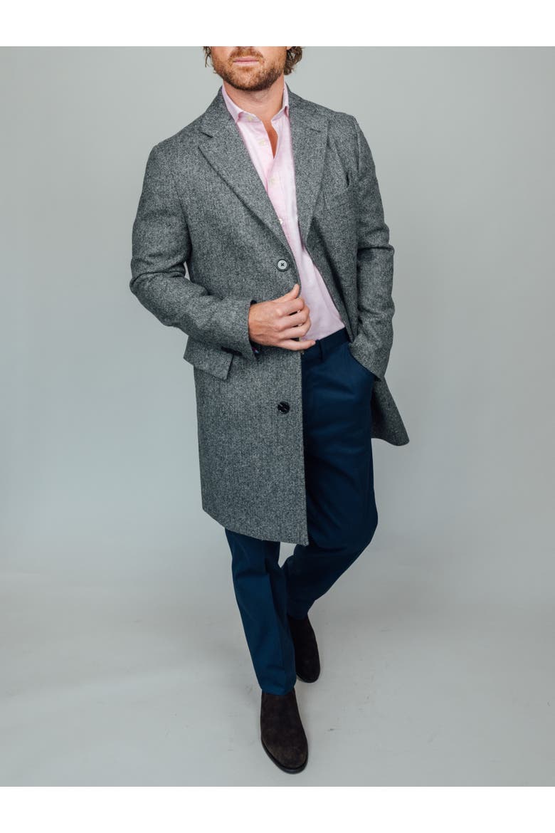 Long Sleeve Wool Collared Coat, Alternate, color, Grey