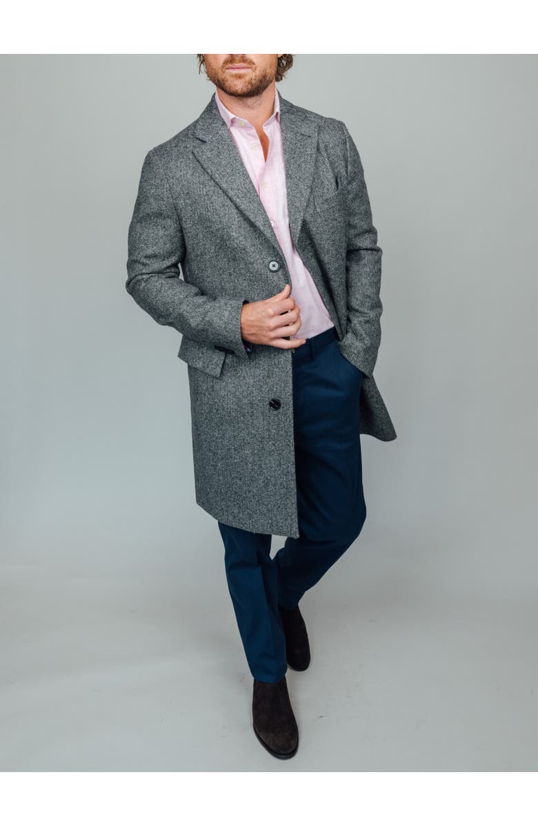 Koy Clothing Long Sleeve Wool Collared Coat, Alternate, color, Grey