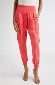 Cinq à Sept Giles Cupro Crop Cargo Joggers