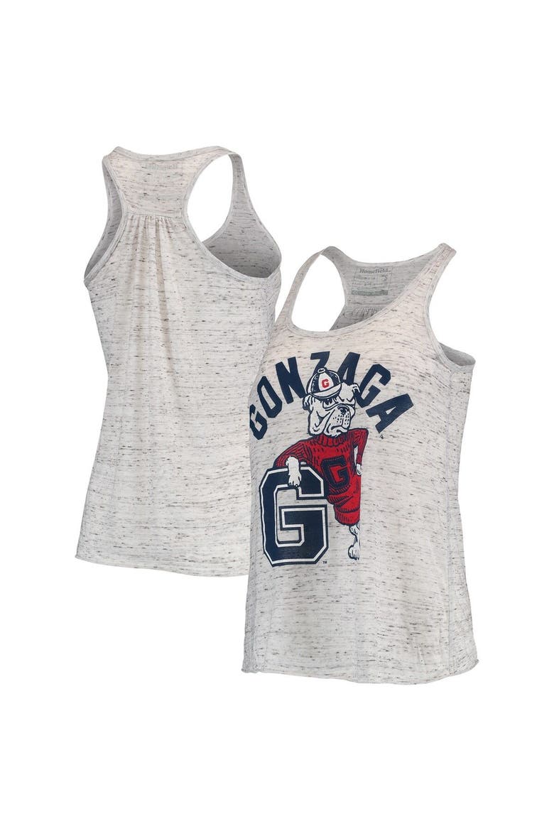 Women's Homefield Ash Gonzaga Bulldogs Vintage Racerback Tank Top, Alternate, color, Ash