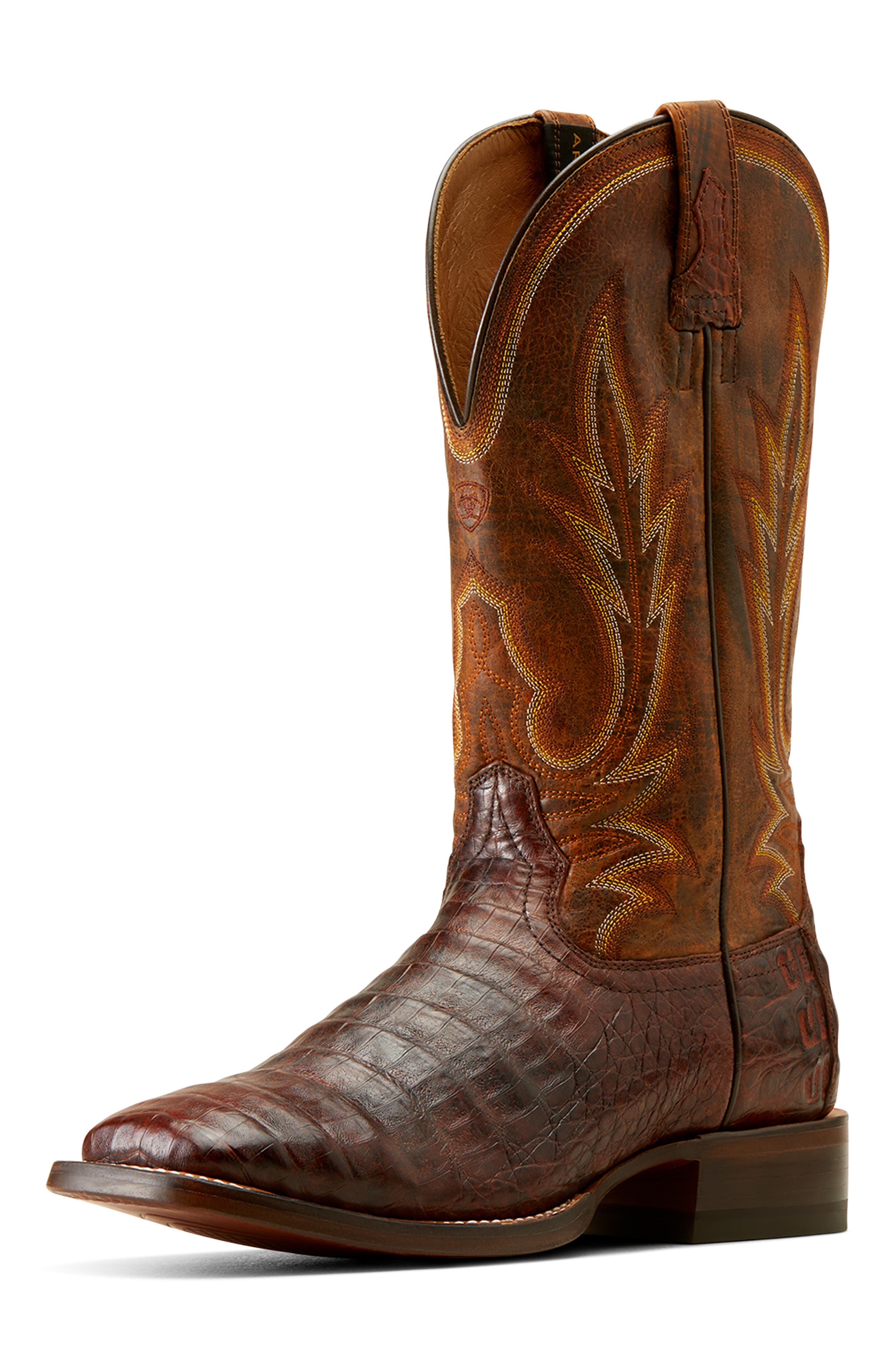 Ariat Gunslinger Genuine Caiman Cowboy Boot, Alternate, color, 