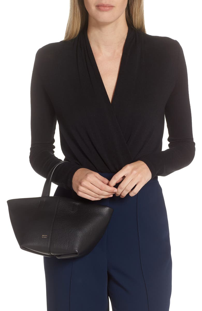 Mansur Gavriel Mini Tulipano Leather Tote, Alternate, color,