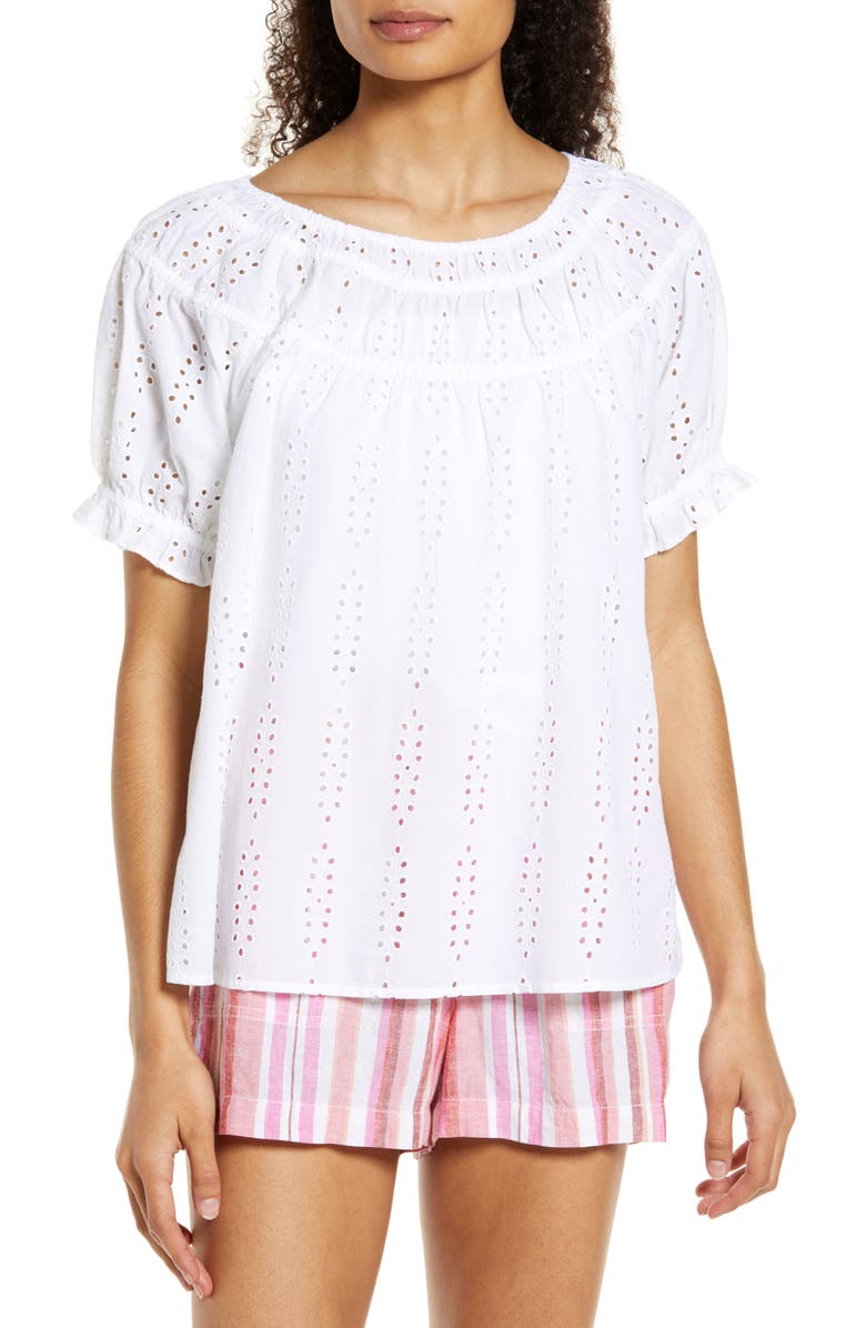 Caslon<sup>®</sup> Eyelet Cotton Top, Main, color, 