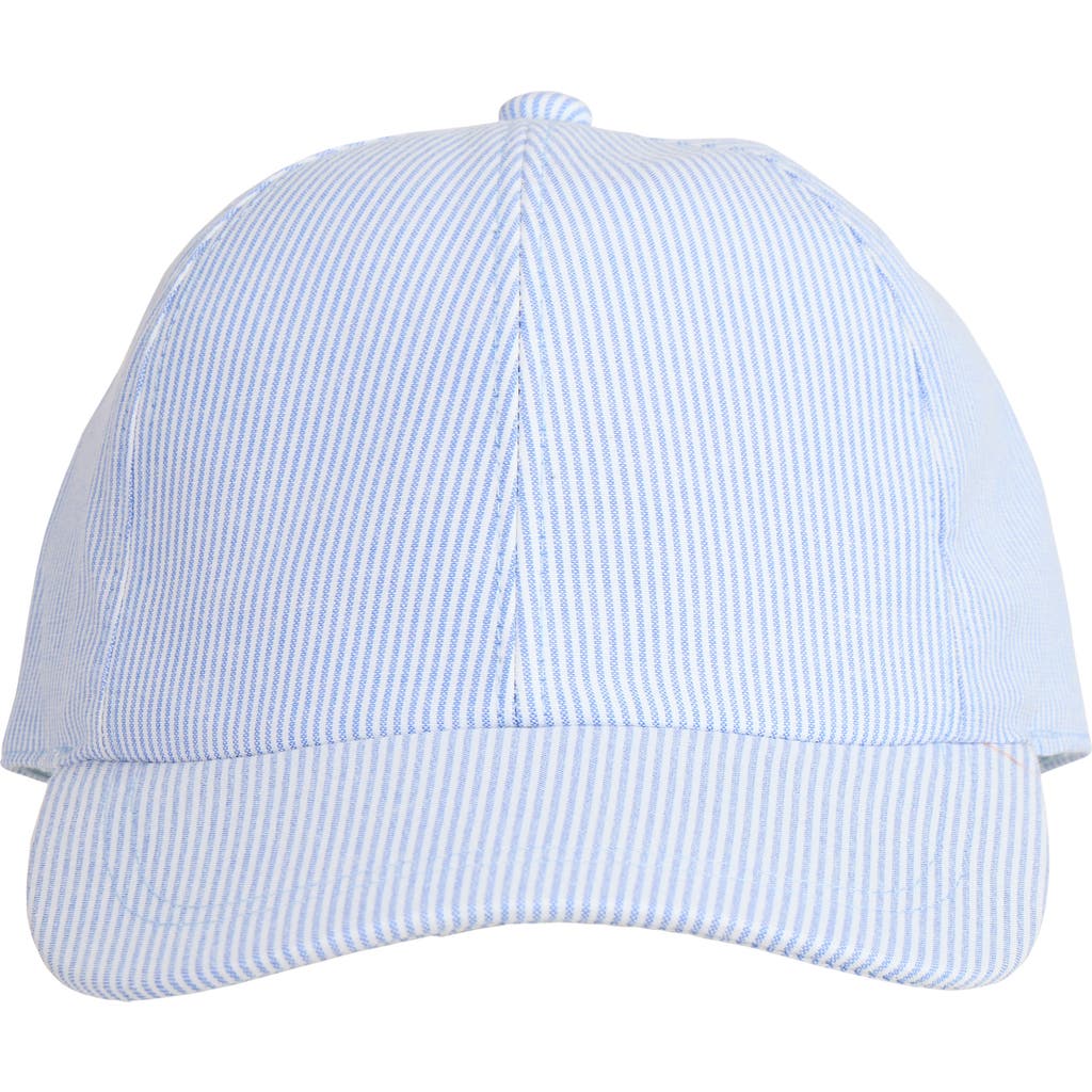 Bruno Magli Stripe Baseball Cap In Blue