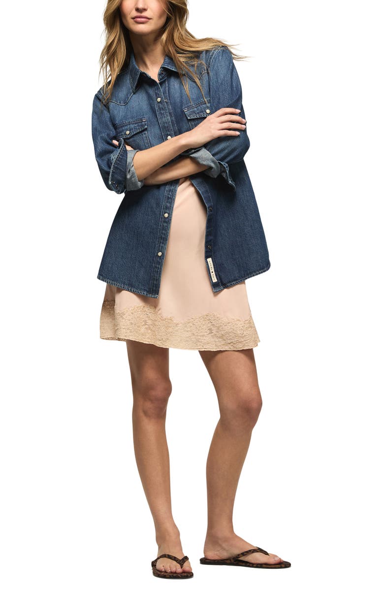 Lucky Brand Western Denim Shirt, Alternate, color, Night Dream Wash