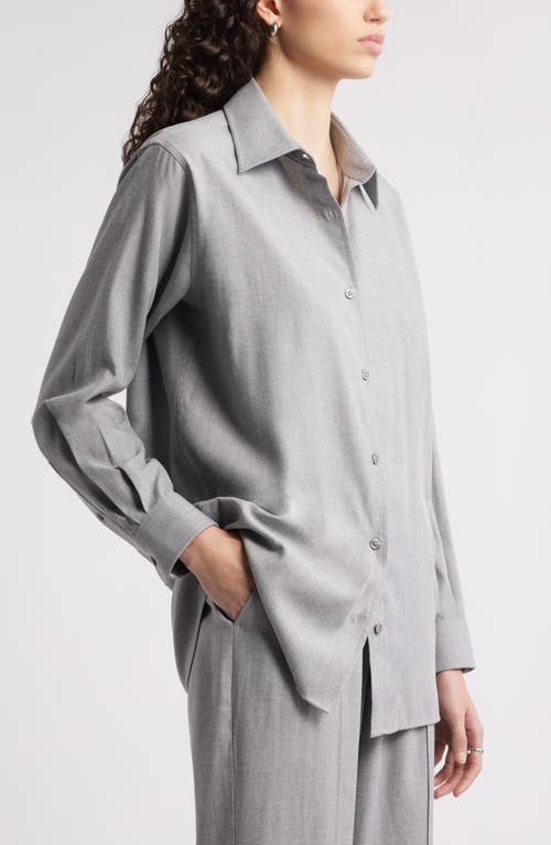 Nordstrom Jet Set Button-up Shirt In Medium Grey Heather