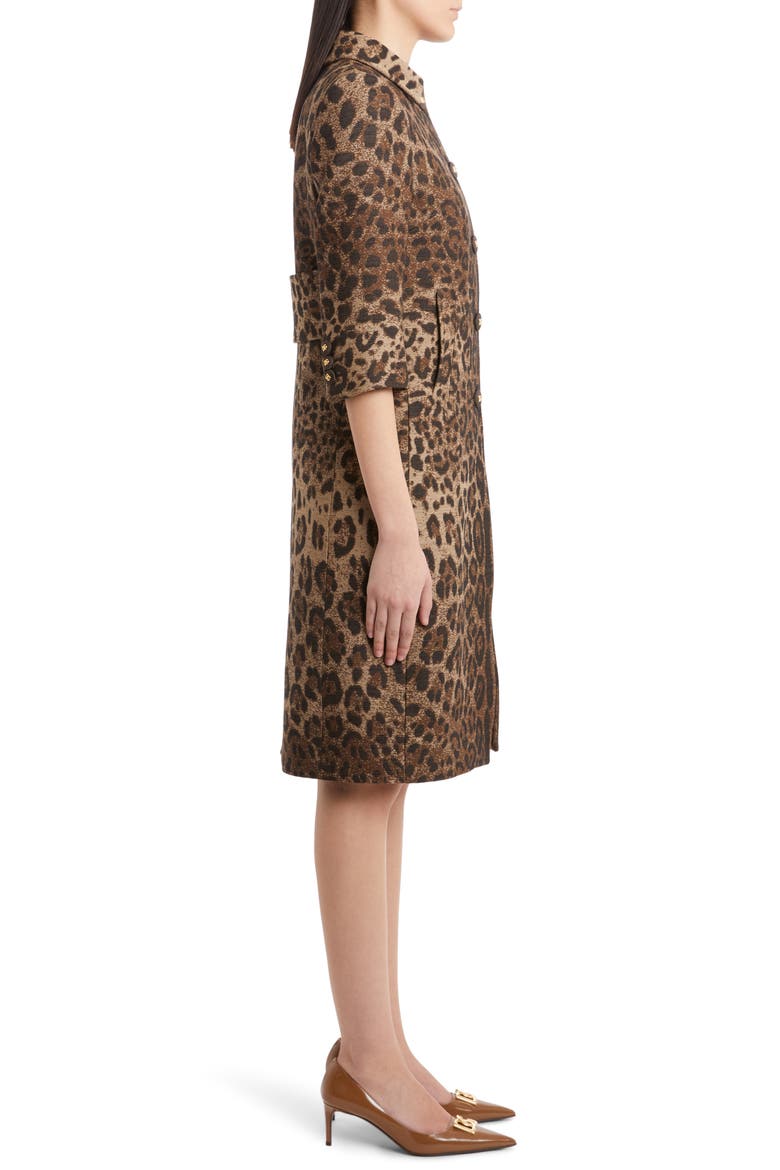 Dégradé Leopard Print Jacquard Jacket, Alternate, color, PRINT LEO