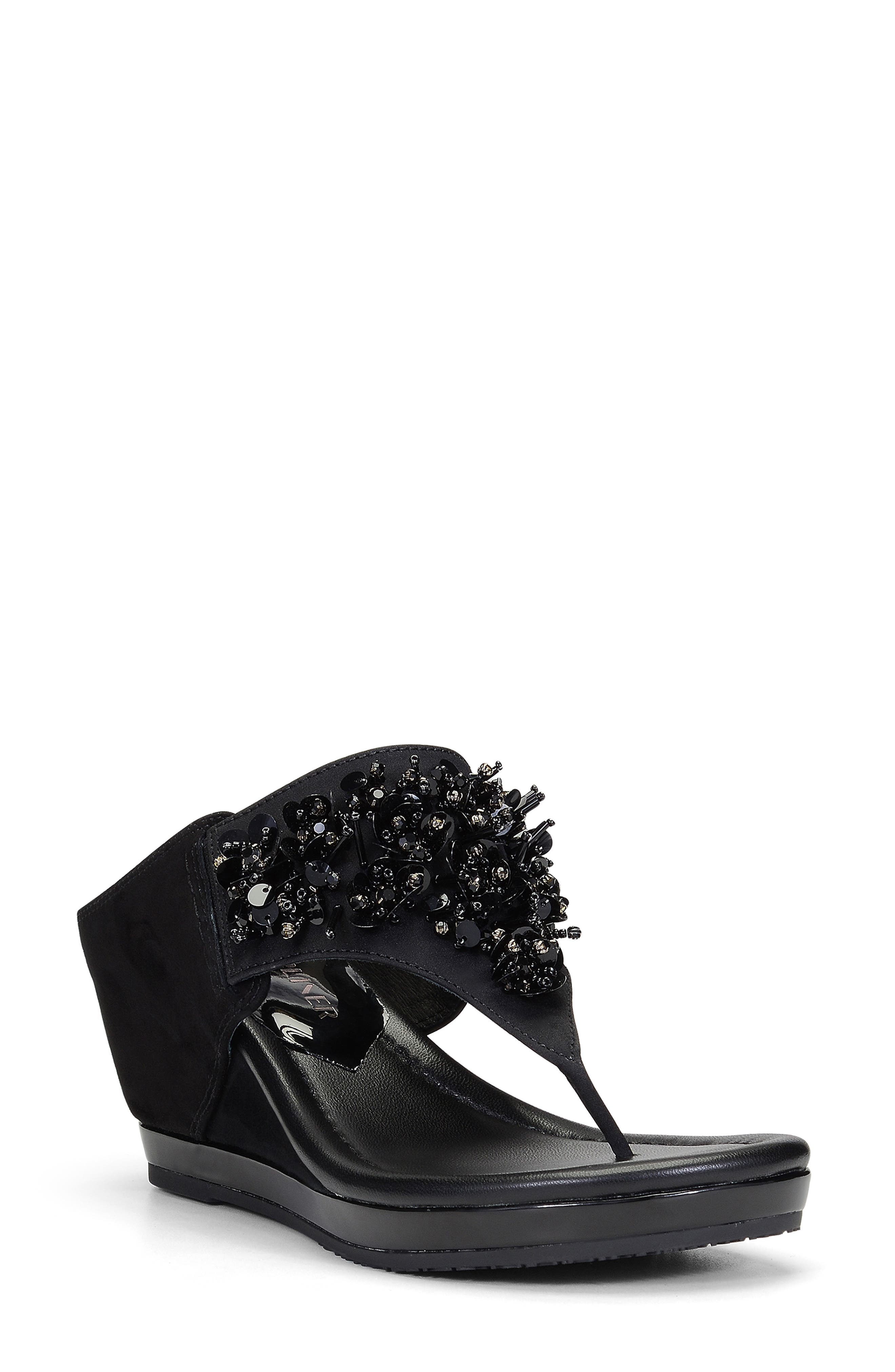 Donald Pliner Malone Crystal & Sequin Embellished Wedge Slide Sandal, Main, color, 