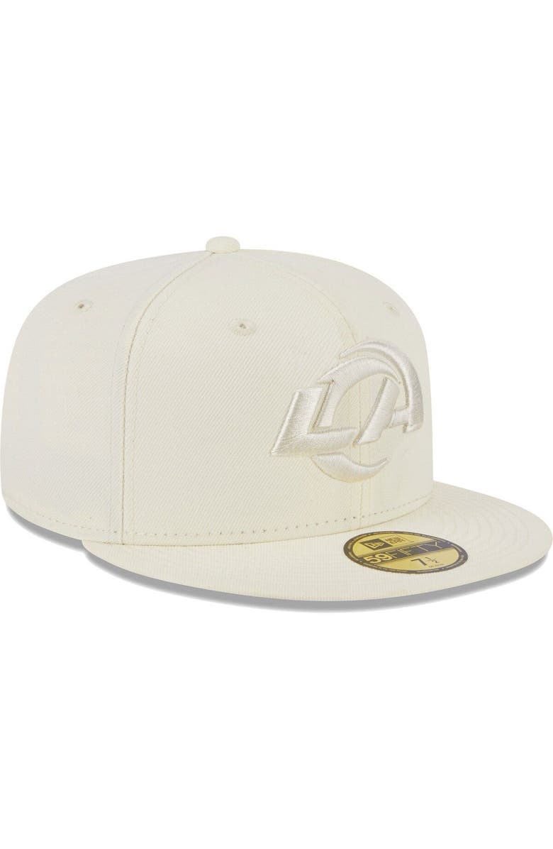 New Era Men's New Era Cream Los Angeles Rams Color Pack 59FIFTY Fitted Hat, Alternate, color, 