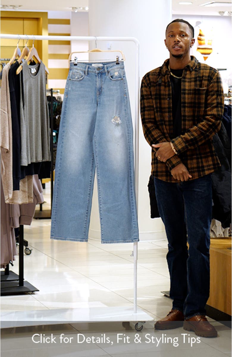 Distressed Straight Leg Dad Jeans, sales video thumbnail