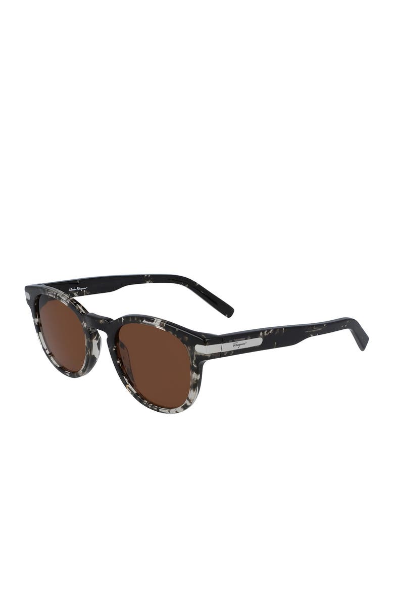 FERRAGAMO 50mm Round Sunglasses, Alternate, color, 