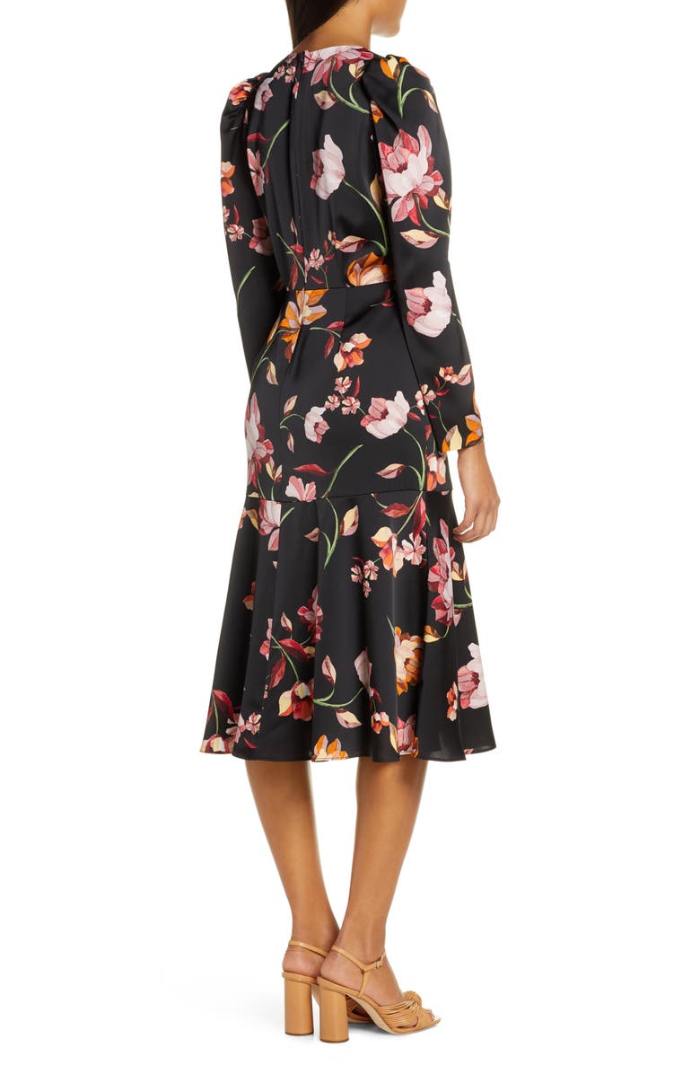 Maggy London Long Sleeve Faux Wrap Dress, Alternate, color, 