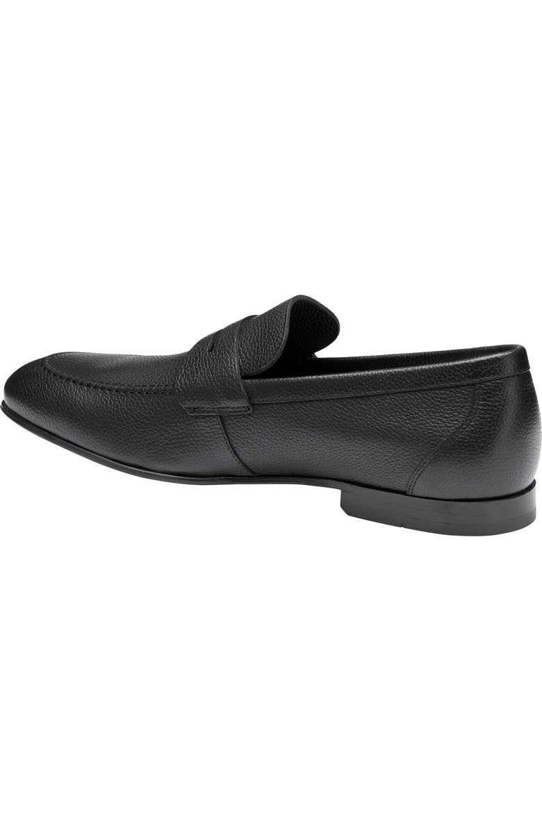 Johnston & Murphy Higgins Penny Loafer, Alternate, color, Black Full Grain