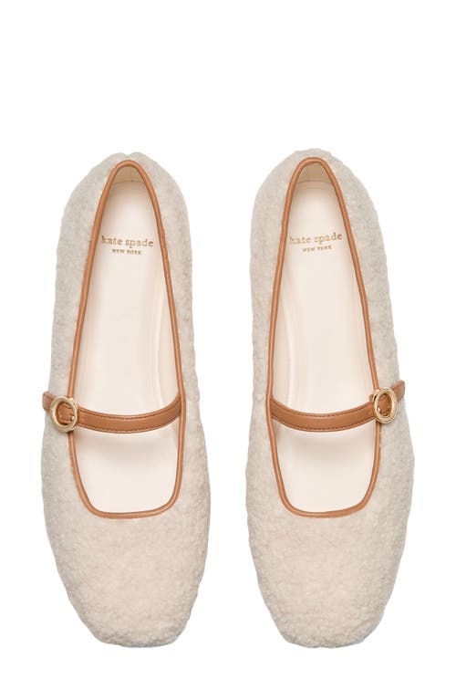 Kate Spade New York Halo Genuine Shearling Mary Jane Flat In Multi