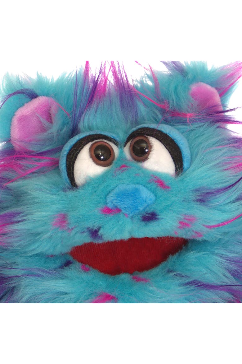 Beep The Blue Friendly Monster 9 Inch Plush Hand Puppet, Handmade, Alternate, color, Blue