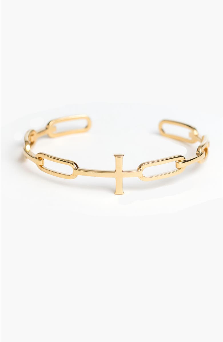 Rizen Jewelry Chain Breaker Bangle, Alternate, color, 18K Gold Plated