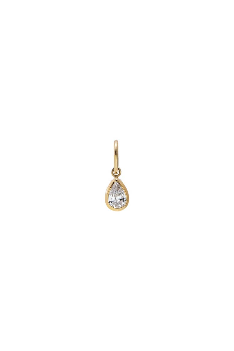 Lab Grown Diamond Pear Bezel Dangling Charm14K, Main, color, 14K Gold