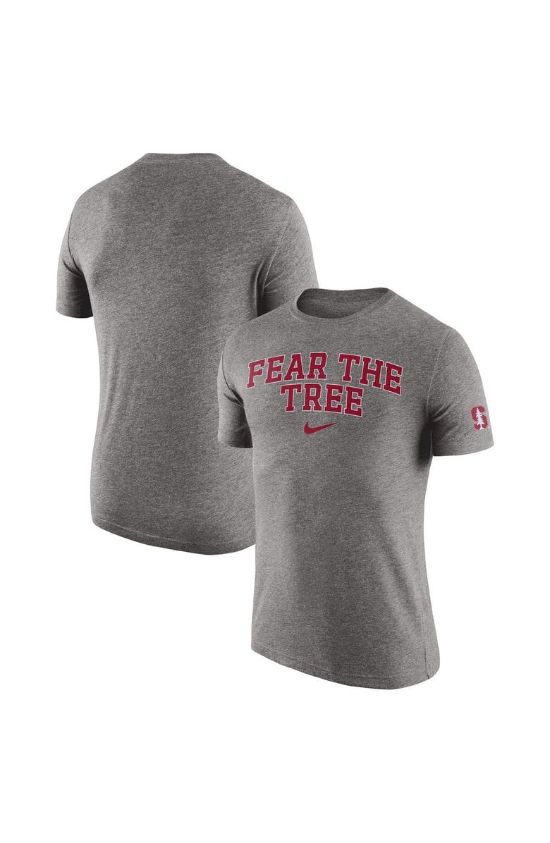 Nike Men's Nike Heather Gray Stanford Cardinal 2-Hit Tri-Blend T-Shirt, Main, color, 