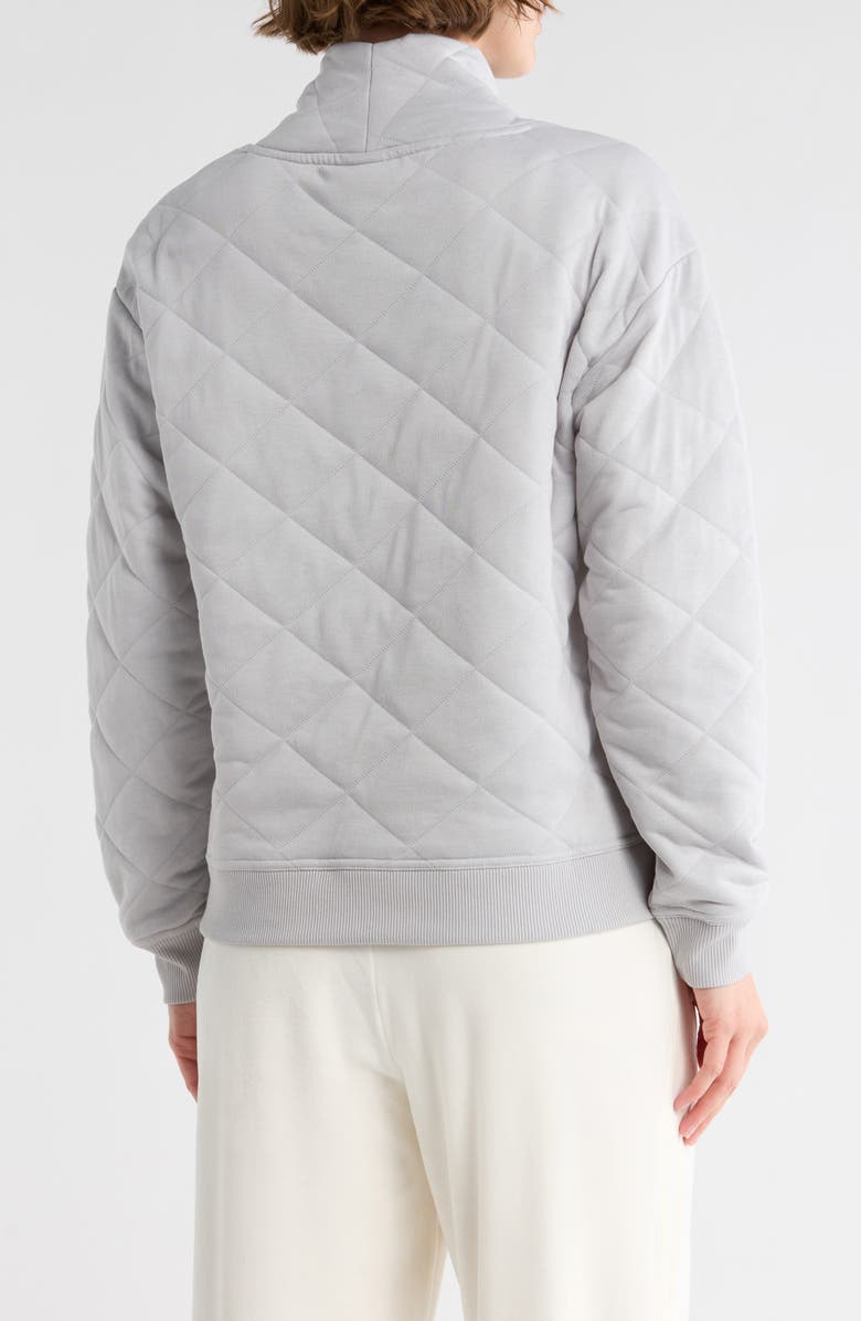 YOGALICIOUS Summit Chic Quilted Sweatshirt, Alternate, color, Lunar Dust