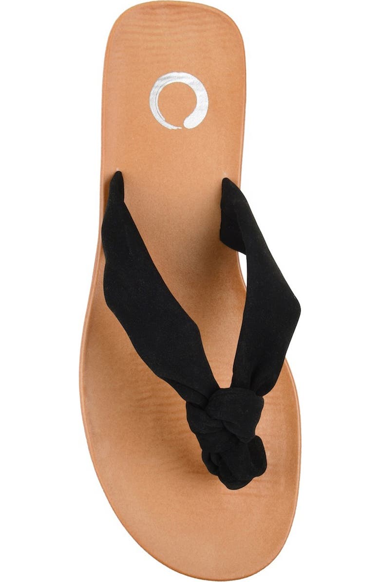 Journee Collection Brindle Thong Sandal, Alternate, color,