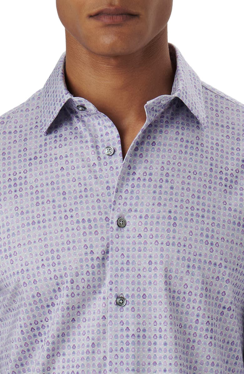 Bugatchi James OoohCotton<sup>®</sup> Print Button-Up Shirt, Alternate, color, 