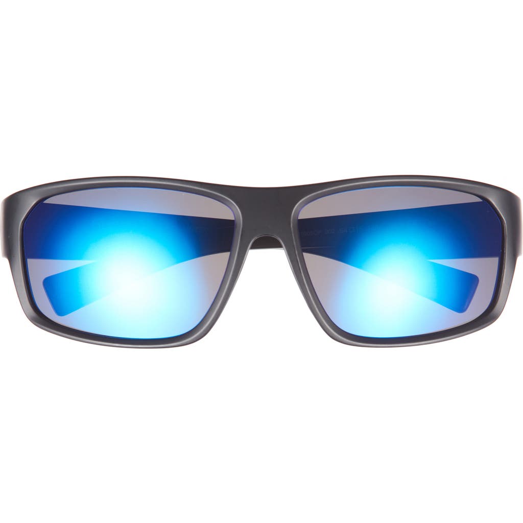 Hurley 64mm Mod Wrap Polarized Sunglasses In Gray