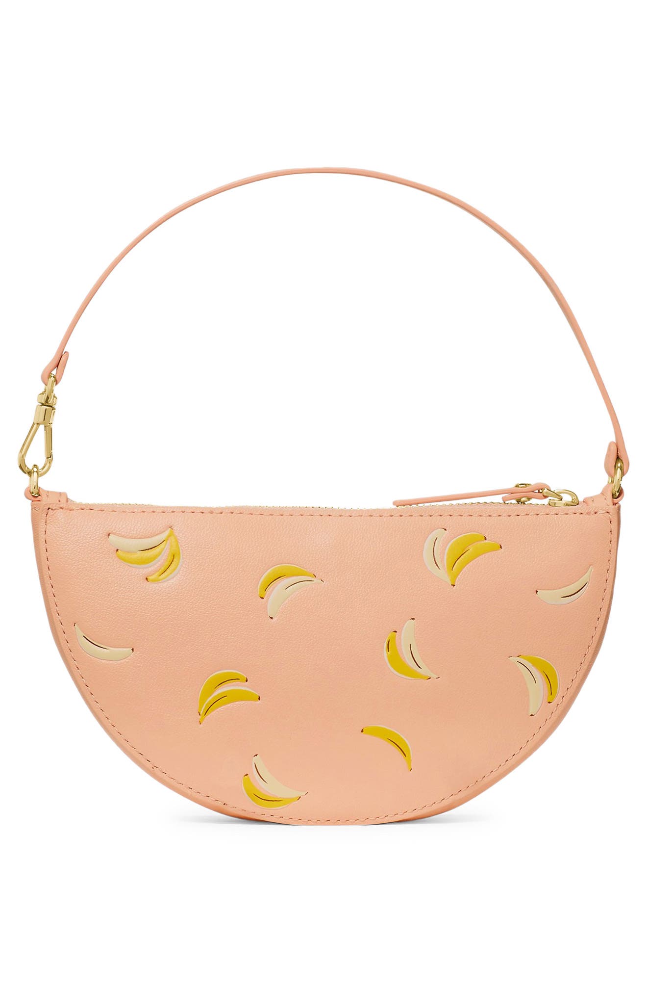 wink leather wristlet, Alternate, color, LIGHT CANTALOUPE