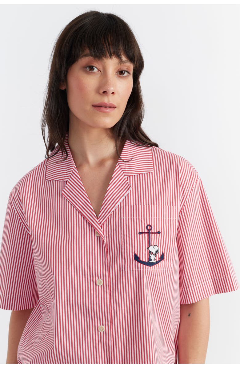 Chinti & Parker Snoopy Anchor Short Cotton Co-Ord, Alternate, color, 