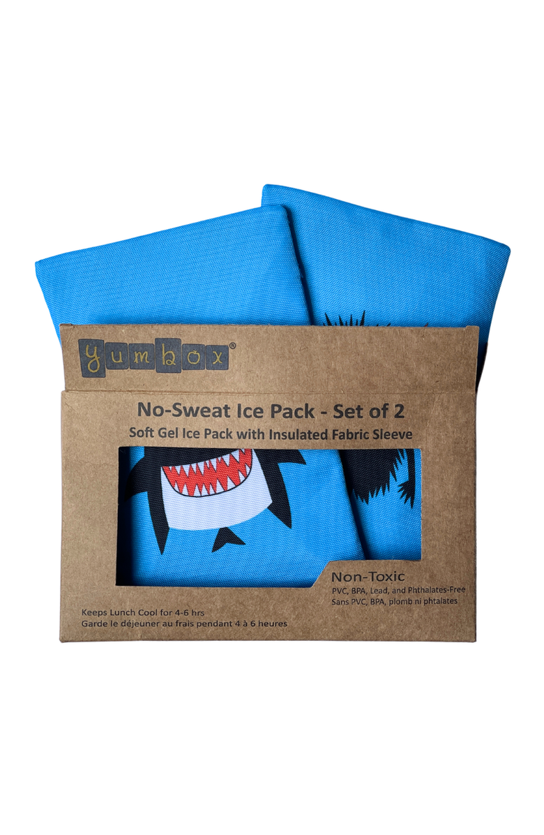 Yumbox No-Sweat Gel Ice Packs in Fabric Sleeve - 2 Pack, Main, color, Monster Shark