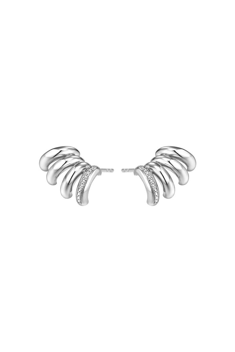 Stella Diamond Earrings | 10 natural diamonds | 925 Sterling Silver | Earrings | Pin | White Rhodium, Main, color, White Rhodium
