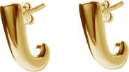 Argento Vivo Sterling Silver J-Hoop Earrings