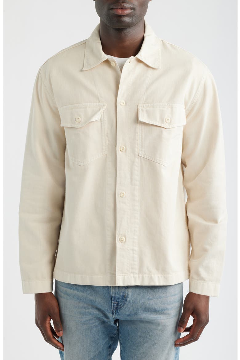 Cotton Twill Shirt Jacket, Alternate, color, IVORY