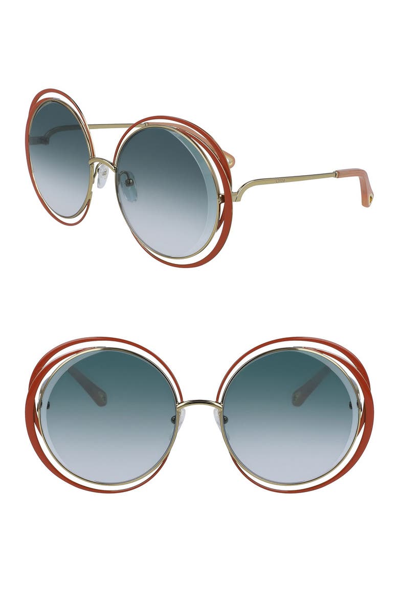 Chloé Carlina 59mm Round Sunglasses, Main, color,