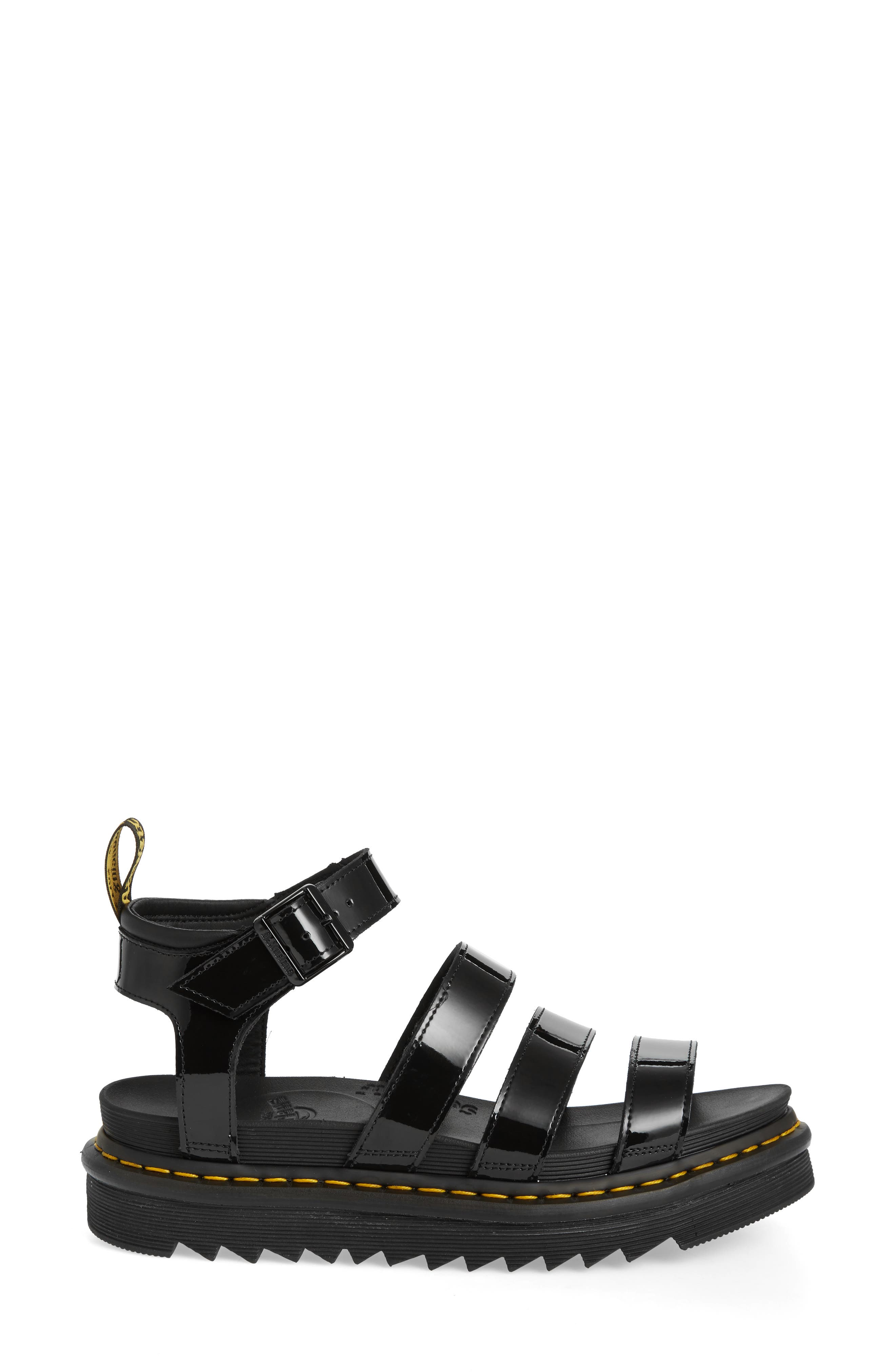 Dr. Martens Blaire Sandal, Alternate, color, Black Patent Leather
