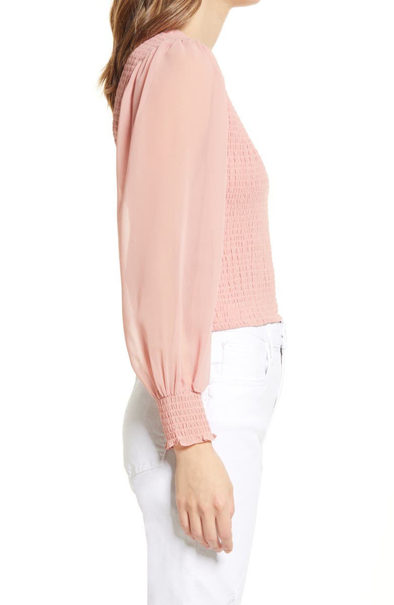 1.STATE Smocked Cuff Top, Alternate, color, Pink