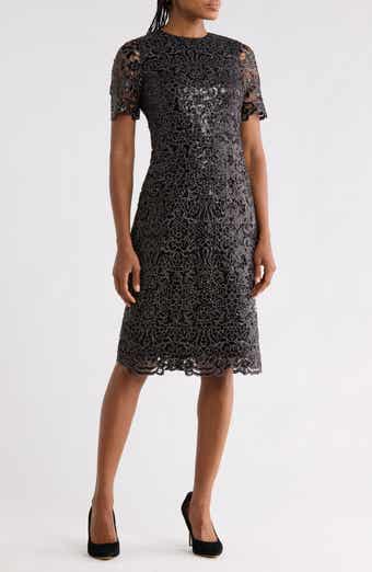 Lizzy Sequin Lace Midi Dress