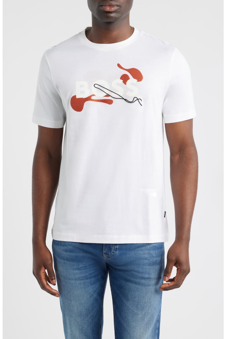 Thompson Embossed Logo Graphic T-Shirt, Main, color, WHITE