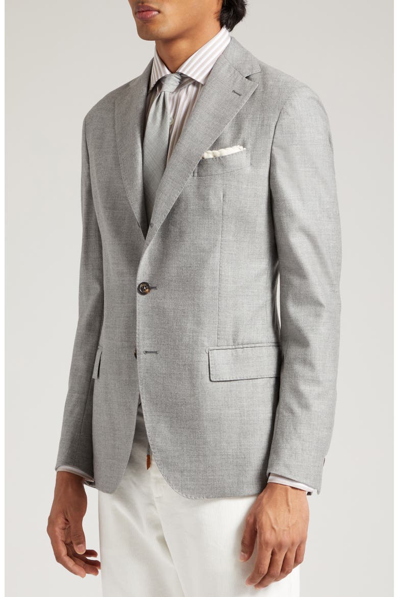 Single Breasted Cashmere Sport Coat, Alternate, color, LIGHT GREY