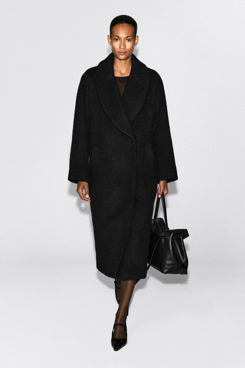 Brushed Wool Maxi Coat