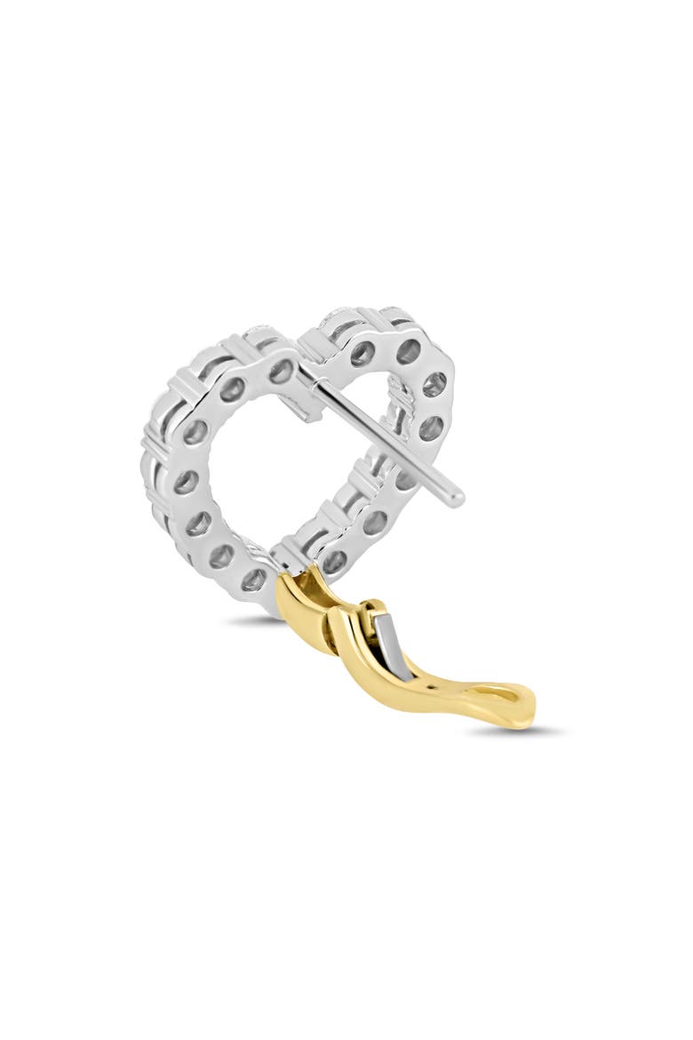 Liora Diamond Heart Earrings, Alternate, color, 18K TWO TONE/ DIAMOND