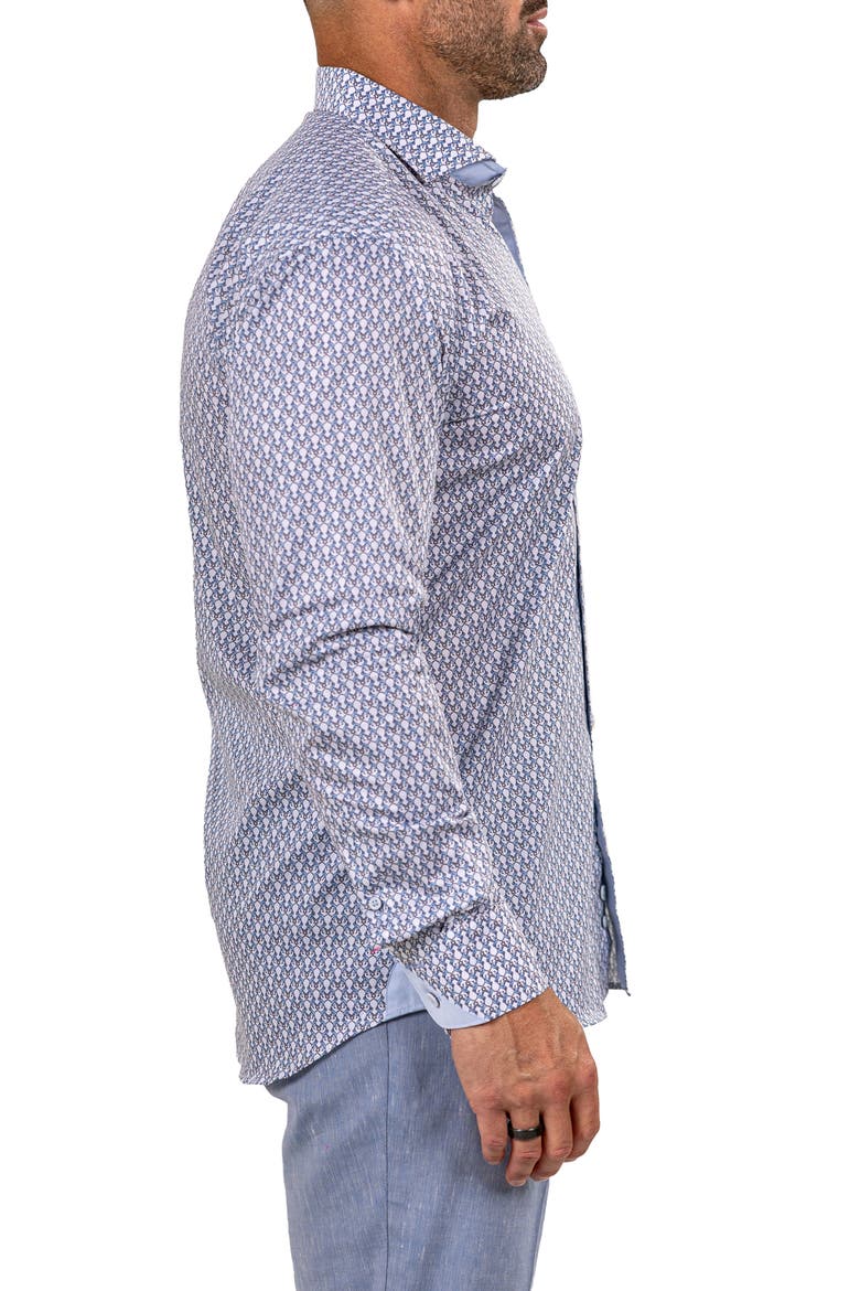 Einstein Marthyr 0245 Contemporary Fit Button-Up Shirt, Alternate, color, WHITE BLUE
