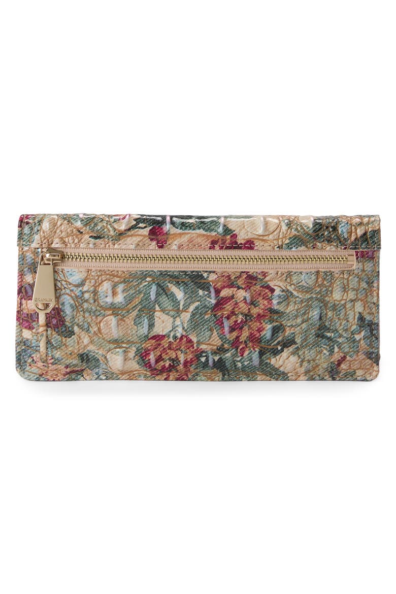 Ady Croc Embossed Leather Wallet, Alternate, color, HEIRLOOM GARDEN