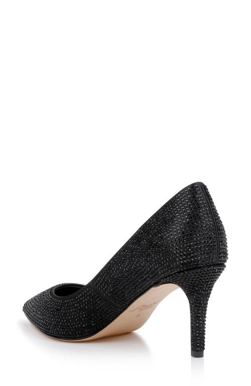 Jewel Badgley Mischka Tyanna Embellished Pointed Toe Pump In Black